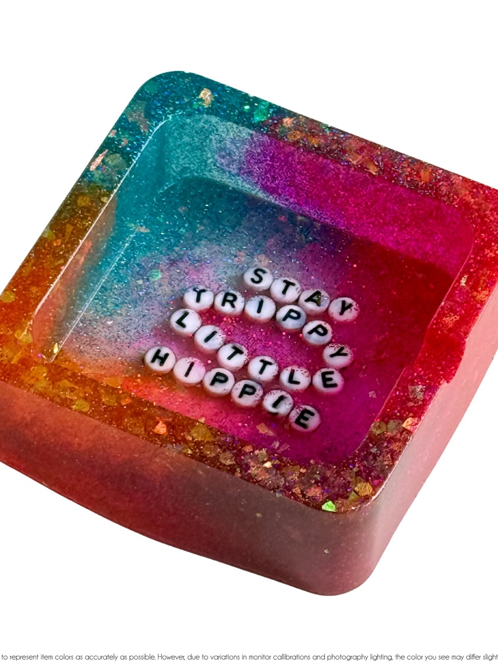 One of a kind handmade resin trinket dish /tray
